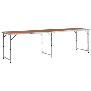 Składany stolik turystyczny, aluminiowy, 240x60 cm - Meble turystyczne - miniaturka - grafika 1