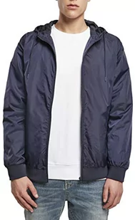 Build Your Brand Męska kurtka z kapturem, męska wiatrówka z zamkiem błyskawicznym, dostępna w wielu kolorach, rozmiary S - 5XL, niebieski (Navy/Navy 00835), 3XL - Kurtki męskie - miniaturka - grafika 1