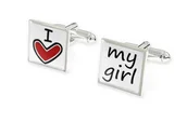 Spinki do mankietów i krawatów - Spinki Do Mankietów I Love My Girl - miniaturka - grafika 1