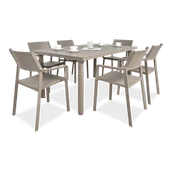 Meble ogrodowe - Nardi TRILL/LIBECCIO 6+1 Tortora - miniaturka - grafika 1