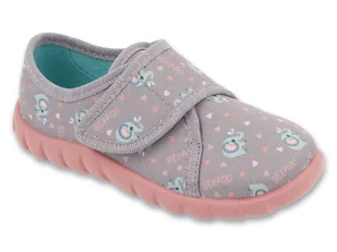 Kapcie dziecięce dziewczęce do przedszkola domowe na rzep Befado 457P007-23 - Buty dla dziewczynek Kapcie dziecięce dziewczęce do przedszkola domowe na rzep Befado 457P007-23 - Buty dla dziewczynek - miniaturka - grafika 1