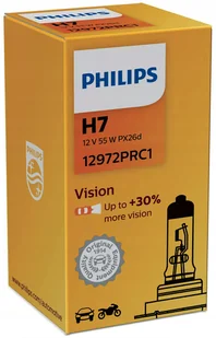 Philips żarówka H7 Vision +30% 12V 55W 1 szt. - Żarówki samochodowe - miniaturka - grafika 1
