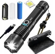Latarki - LATARKA TAKTYCZNA SURVIVAL LED ZOOM 5 TRYBÓW MOCNA WOJSKOWA ZESTAW ETUI - miniaturka - grafika 1