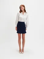 Spódnice - Granatowa mini spódniczka - miniaturka - grafika 1