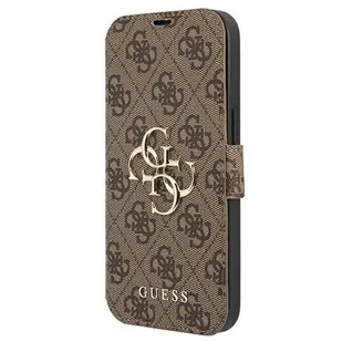 Guess GUBKP13L4GMGBR iPhone 13 Pro / 13 6,1" brązowy/brown book 4G Big Metal Logo GUE001576-0 - Etui i futerały do telefonów - miniaturka - grafika 1