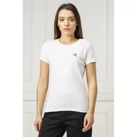 Koszulki i topy damskie - CALVIN KLEIN JEANS T-shirt | Slim Fit - miniaturka - grafika 1