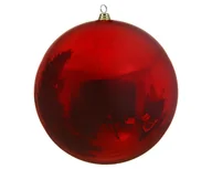 Bombki - Duża bombka plastikowa 40cm na wysoką choinkę ozdobna Czerwony - miniaturka - grafika 1