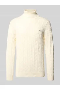 Sweter z dzianiny z prążkowanymi wykończeniami - Gant - Swetry męskie - miniaturka - grafika 1