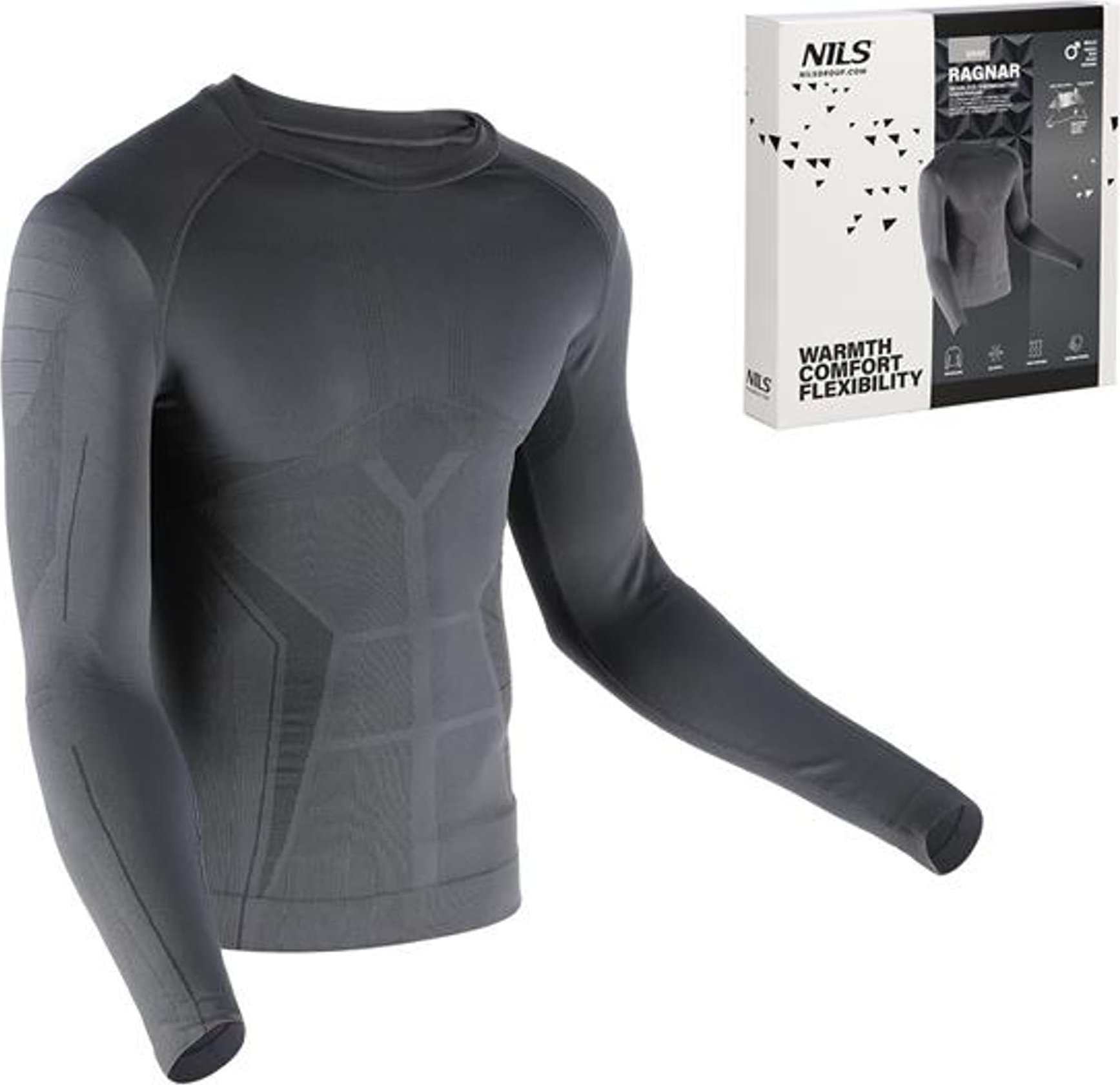Nils Extreme BTK0060 KOSZULKA TERMOAKTYWNA SZARA MĘSKA L/XL RAGNAR NILS