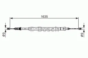 Bosch Linka hamulca BOSCH 1987477582 1987477582 - Linki hamulca postojowego - miniaturka - grafika 1