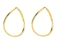 Kolczyki - Kolczyki GUESS duże skręcane koła z cyrkonią i logo WAVE SUPERLIGHT 60mm - miniaturka - grafika 1