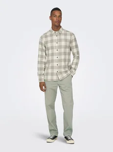 ONLY & SONS Koszula - Slim fit - w kolorze szaro-kremowym - Koszule męskie - miniaturka - grafika 1
