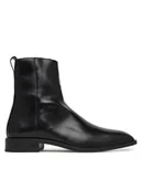 Botki męskie - Calvin Klein Kozaki Slim Clean Zip Boot Lth HM0HM02007 Czarny - miniaturka - grafika 1