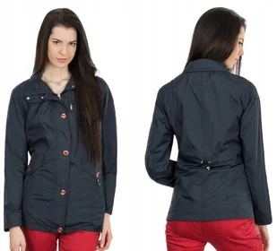Kurtka Damska Przejściowa Wiatrówka 57130 XXL granatowa - Kurtki damskie - miniaturka - grafika 1