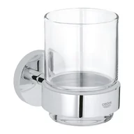 Kubki na szczoteczki do zębów - Grohe Szklanka z uchwytem Essentials 40447001 - miniaturka - grafika 1
