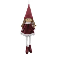 Ozdoby bożonarodzeniowe - Zawieszka laleczka czerwona 20 cm - miniaturka - grafika 1