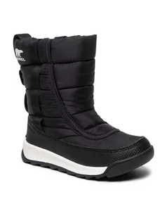 Buty dla dziewczynek - Sorel Śniegowce Childrens Whitney II Puffy Mid Wp NC3873 Czarny - grafika 1