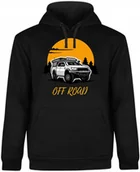 Bluzy męskie - BLUZA MĘSKA Z KAPTUREM OFF ROAD 4X4 TEREN MOTORYZACJA CZARNA R-XL A208 - miniaturka - grafika 1