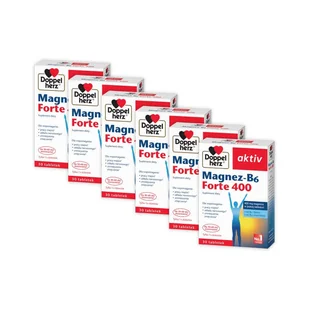 6x Doppelherz® aktiv Magnez-B6 FORTE 400, 6x30 tabletek ZESTAW - Witaminy i minerały - miniaturka - grafika 1