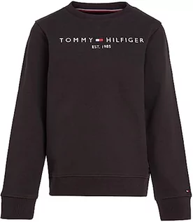 Bluzy dla dziewczynek - Tommy Hilfiger KS0KS00212 Bluza dziecięca Essential unisex, czarny, 3 Lat - grafika 1