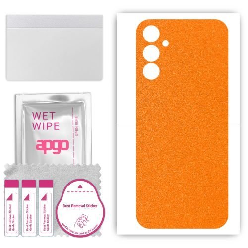 folia naklejka skórka strukturalna na TYŁ do Samsung Galaxy Jump3 - Pomarańczowy Pastel Matowy - apgo SKINS