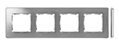 Klawisze i ramki - Kontakt Simon Ramka 4-krotna SIMON 82 Detail SELECT metal - aluminium zimne/chrom - miniaturka - grafika 1