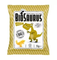 Przekąski dla dzieci - CIBI Chrupki kukurydziane o smaku serowym BEZGL. BIO 15 g BioSaurus eko-wital-6394 - miniaturka - grafika 1