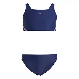 adidas Dziewczęce bikini z 3 paskami - Stroje kąpielowe dla dziewczynek - miniaturka - grafika 1
