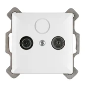 Gniazdka elektryczne - Abex Perła biały gniazdo antenowe końcowe GAP-P/K GAP-P/K-bialy - miniaturka - grafika 1