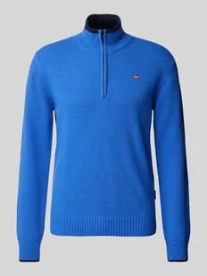 Sweter z dzianiny z wyhaftowanym logo model ‘DAIN’ - Swetry męskie - miniaturka - grafika 1
