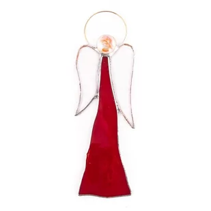 Anioł Witraż Aniołek Figurka 9Cm Różne Kolory - Ozdoby bożonarodzeniowe - miniaturka - grafika 1