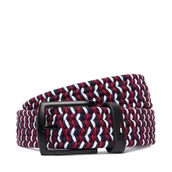 Paski - Pasek Męski Tommy Hilfiger Denton Elastic 3.5 AM0AM13946 Kolorowy - miniaturka - grafika 1