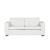 Sofy i kanapy - Beliani Sofa biała - kanapa - skórzana - trzyosobowa - wypoczynek - HELSINKI biały - miniaturka - grafika 1