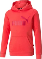 Moda i Uroda OUTLET - Bluza dla dzieci Puma ESS Logo Hoodie FL czerwona 587031 35-116cm - miniaturka - grafika 1