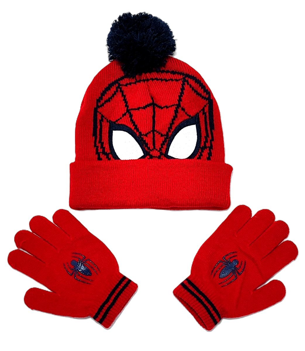 Pakiet zimowy czapka + rękawiczki Marvel Spider-Man.