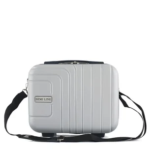 Kuferek Semi Line T5762-1 Srebrny - Kosmetyczki, organizery i kuferki - miniaturka - grafika 1