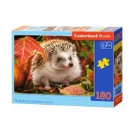 Puzzle - Castorland Puzzle 180 Hedgehog in Autumn Leaves - miniaturka - grafika 1