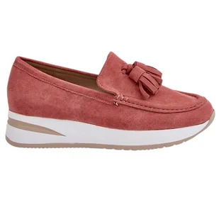 Mokasyny Damskie Na Niskim Koturnie Wygodne Stylowe Lekkie Na Lato Na Jesień Na Wiosnę Z Ozdobą Sebina Różowe 38 - Mokasyny damskie - miniaturka - grafika 1