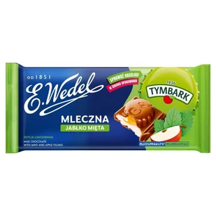 E. Wedel Czekolada mleczna jabłko mięta 100 g - Czekolada - miniaturka - grafika 1