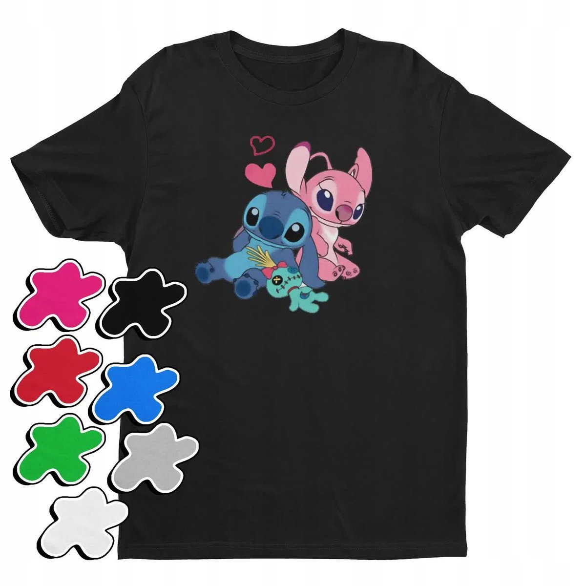 Koszulka T-Shirt Dziecięca Z Nadrukiem Duży Wybór Lilo Stitch -M 134-140