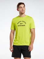 Koszulki sportowe męskie - Reebok T-Shirt Training Graphic T-Shirt IC7666 Żółty - miniaturka - grafika 1