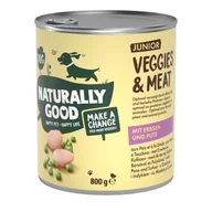 Mokra karma dla psów - Naturally Good Mokra karma dla psa Veggies & Meat Junior Słodkie łubiny i indyk 12x800 g - miniaturka - grafika 1