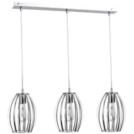 Lampy sufitowe - KET Industrialna LAMPA wisząca loftowa OPRAWA metalowy ZWIS druciany chrom KET196 - miniaturka - grafika 1