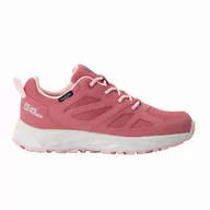 Buty trekkingowe dziecięce - Dziecięce buty turystyczne Jack Wolfskin WOODLAND 2 TEXAPORE LOW K soft pink - 28 - miniaturka - grafika 1