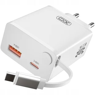 SZYBKA Ładowarka sieciowa USB TYP-C 3A PD 30W 3000mA KOSTKA +KABEL ZWIJANY - Ładowarki do telefonów - miniaturka - grafika 1