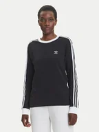 Bluzki damskie - adidas Bluzka adicolor 3-Stripes JC5774 Czarny Regular Fit - miniaturka - grafika 1
