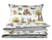 Pościel dla dzieci - Pościel 90x120 niemowlęca Wiosenna wycieczka do parku z plecaczkiem - miniaturka - grafika 1