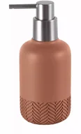 Mydelniczki i dozowniki mydła - Kleine Wolke Dozownik do mydła Herringbone Terra Brown - miniaturka - grafika 1