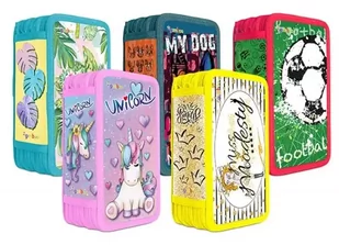 Piórnik 3-komorowy bez wyposażenia MIX - Gimboo - Piórniki - miniaturka - grafika 1