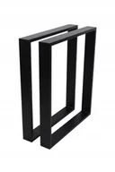 Meble modułowe i akcesoria - Nogi metalowe do stołu biurka 2 sztuki 60x72cm loft industrial 8x2 Czarna - miniaturka - grafika 1